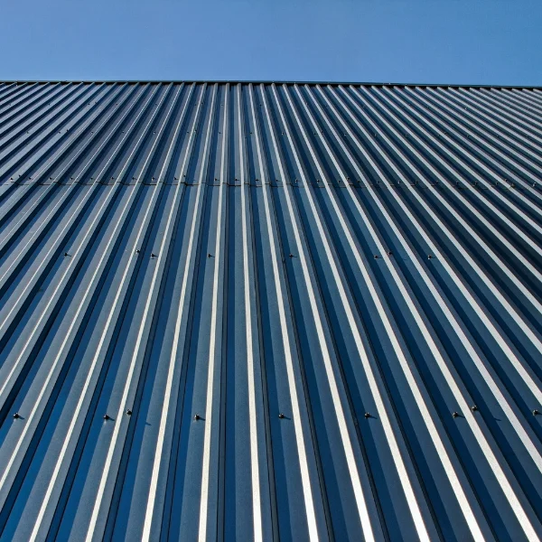 An image showing various commercial metal roofing options.