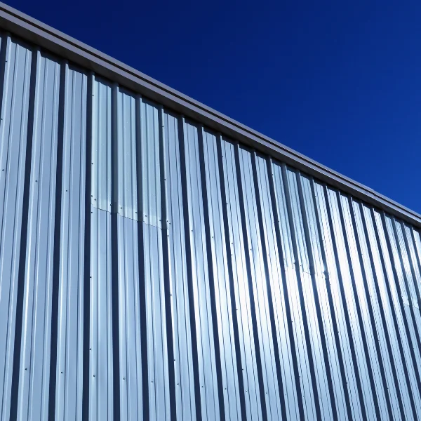 A picture showing metal siding installation.