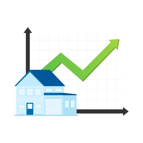 An image representing home value increase.