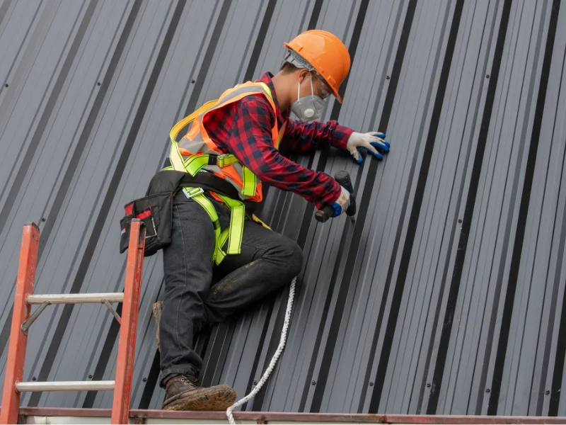 The experienced team at Spartan Roofing and Siding performing Metal Roofing installation in San Antonio.