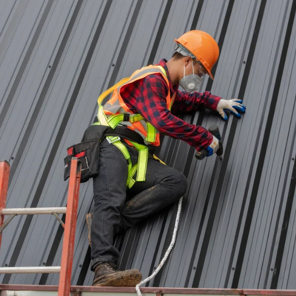 An image of a standing seam metal roof in San Antonio, Texas.