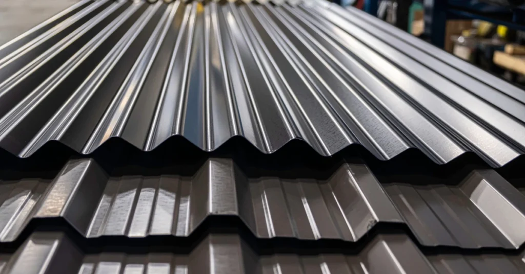 An image showing a corrugated metal roof in San Antonio.