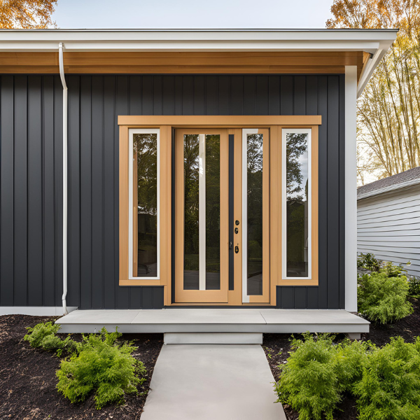 Image of vertical siding panels on a home in San Antonio.